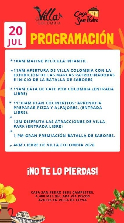 Villa Colombia llega a Casa San Pedro: sabor, artesanías y talento nacional — foto 3