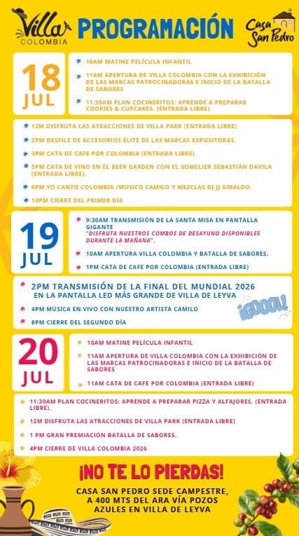 Villa Colombia llega a Casa San Pedro: sabor, artesanías y talento nacional — foto 4