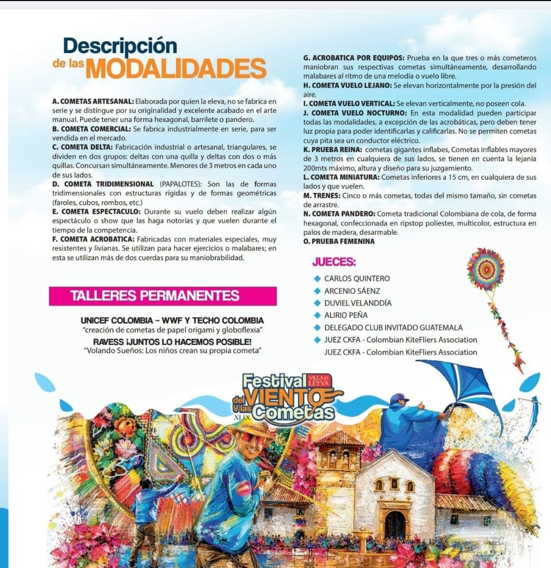 Festival del Viento y las Cometas 2026: programación completa de la XLIX edición (14 al 17 de agosto) — foto 1