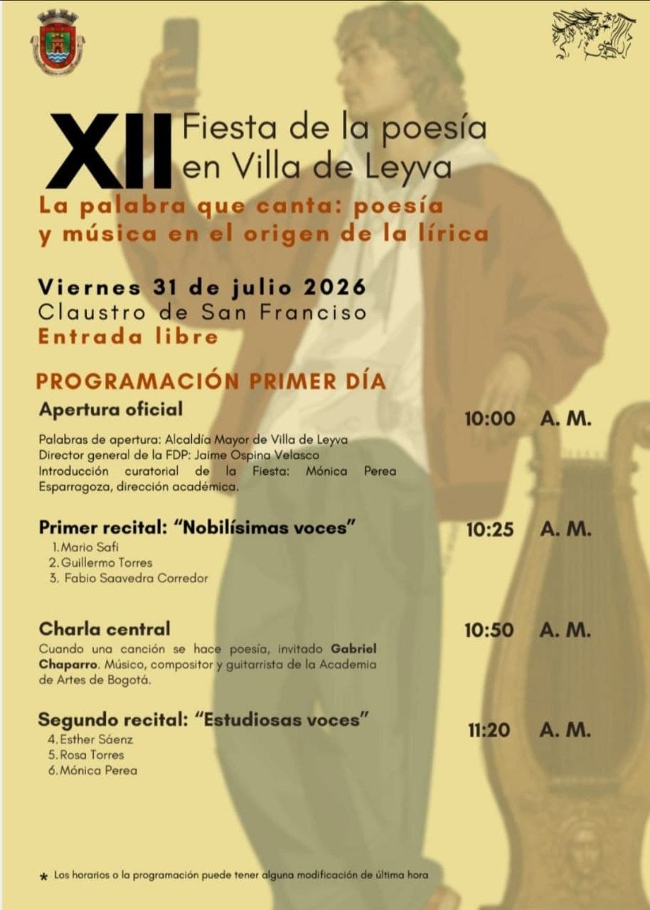 XII Fiesta de la Poesía en Villa de Leyva: la palabra que canta — foto 1